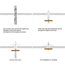 50 pcs Plasterboard Anchors Sets Plastic Expansion Pipe Aircraft Self Drilling Expansion Tube Anchors Used For Most