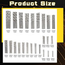 150 pcs Twist Drill Bits High Speed Steel Titanium Micro Drill Bit Set Tool 0.4Mm-3.2Mm For Wood, Metal, Plastic,