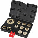 ROuter Guide Kit, 11 Pieces Imperial Size Brass ROuter Template Guide Kit, With Lock Nut Adapter With Case
