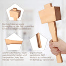 Beech Wood Mallet Hammer With Comfortable Grip Angled Striking Surface Woodworking Hammer For Carpentry Diy Woodworking