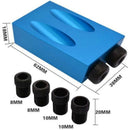 15 Degree Angle Drilling Kit For Wood With Guide Template Drill Bits And Holes 6/8/10Mm