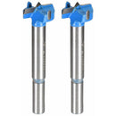 Wood ROuter Bit Reamer Drilling Bit 21Mm Dia. Carbide Alloy Steel Tipped ROund Shank Cutter For Woodworking Blue 2 pcs