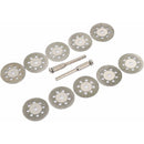 12 Pack 22Mm Mini Perforated Diamond Cutting Discs, Cutting Wheels, Shanks Ann Arbor