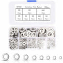 360 pcs Stainless Steel Flat Washers Assortment Kit, M2.5 M3 M4 M5 M6 M8 M10 M12 Metal Washers For Screw Sealing Gasket