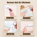 Electric Nail File Rechargeable with 12 Grinding Heads, Adjustable Speed 15000RPM, Pink