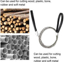 2 pcs Stainless Steel Wire Saw for Camping Hiking Emergencies, Cuts PVC Wood Plastic, Lightweight Durable, Red