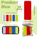 50 Pcs Reflective Safety Stickers, Waterproof PET Warning Decals for Cars Bikes, 5 Colors