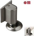 Magnetic Floor Door Stopper with Self-Adhesive Mount and Raised Disc, No-Drill Metal Door Holder for Home Use, Grey