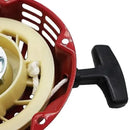 Pull Starter Start compatible with Gx120 Gx140 Gx160 Gx200 5.5hp 6.5hp Alternator, Plastic + Metal material, pull start replacement, Red Color