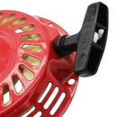 Pull Starter Start compatible with Gx120 Gx140 Gx160 Gx200 5.5hp 6.5hp Alternator, Plastic + Metal material, pull start replacement, Red Color