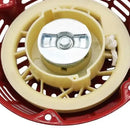 Pull Starter Start compatible with Gx120 Gx140 Gx160 Gx200 5.5hp 6.5hp Alternator, Plastic + Metal material, pull start replacement, Red Color