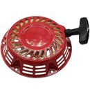 Pull Starter Start compatible with Gx120 Gx140 Gx160 Gx200 5.5hp 6.5hp Alternator, Plastic + Metal material, pull start replacement, Red Color