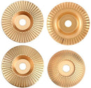 4 Pack Tungsten Carbide Angle Grinder Discs, 115 and 125 mm Wood Shaping Grinding and Carving Wheels for Compatible Grinders