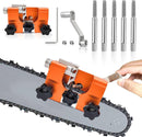 Chainsaw Sharpener Kit with 5 Sharpening Heads, 7 x 6 x 2.8 cm Chain Sharpening Tool for Chainsaws and Electric Saws