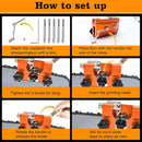 Chainsaw Sharpener Kit with 5 Sharpening Heads, 7 x 6 x 2.8 cm Chain Sharpening Tool for Chainsaws and Electric Saws