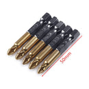 Drill Bits and Accessories ! Titanium-Plated Non-Slip Cross Bit S2 5-Pack, 5Pcs 1/4 Hex Shank Magnetic Non-Slip Ph2 Phillips Cross Head Screwdriver Bit, include 5X Screwdriver A