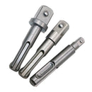 3Pcs Socket Adapter Set, SDS Plus Shank Drill Bit Extension Chuck Adapter for Power Drill