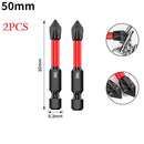 2Pcs PH2 Magnetic Cross Screwdriver Bits Non-Slip Electric Drill Bit Tool Set, 25mm-150mm