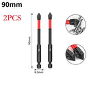 2Pcs Magnetic Non-Slip PH2 Cross Head Screwdriver Bits, 25-150mm