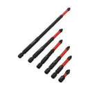 6Pcs Magnetic PH2 Non-Slip Cross Screwdriver Bits Set, 25-150mm