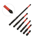 6Pcs Magnetic PH2 Non-Slip Cross Screwdriver Bits Set, 25-150mm