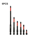6Pcs Magnetic PH2 Non-Slip Cross Screwdriver Bits Set, 25-150mm