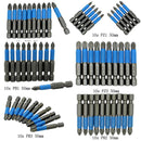 10Pcs Magnetic Anti Skid Electric Screwdriver Bits Set Alloy Steel Cross Head PH1 PH2 PH3 PZ1 PZ2 PZ3, 50mm
