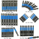 10Pcs Magnetic Anti Skid Electric Screwdriver Bits Set Alloy Steel Cross Head Screwdriver Bits PH1 PH2 PH3 PZ1 PZ2 PZ3, 50Mm