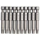 10Pcs Magnetic Tamper Resistant Torx Bits Set T30 Star Screwdriver Drill Bits, 50mm