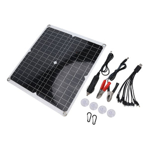 50W Solar Panel Kit 12V Battery Trickle Charger Maintainer for Boat RV Marine Home
