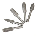 5Pcs Metal Cutter Drill Bits Rotary Files Bit Rasp Tungsten Carbide Burr Milling Cutter Drill Bit Set For Steel Grinding Carving As Shown