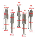 5Pcs Metal Cutter Drill Bits Rotary Files Bit Rasp Tungsten Carbide Burr Milling Cutter Drill Bit Set For Steel Grinding Carving As Shown