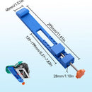 2 Piece Adjustable Cutting Machine Guide, precision circular saw milling positioning clamp for wood cutting and routing, Blue, 11.61 x 1.57 inches