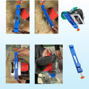 2 Piece Adjustable Cutting Machine Guide, precision circular saw milling positioning clamp for wood cutting and routing, Blue, 11.61 x 1.57 inches