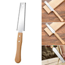 Japanese Pull Saw, Double Edge Hand Saw with Wooden Handle for Flush Cutting Trim Work Carpentry and Woodworking, Silver