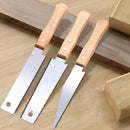 Japanese Pull Saw, Double Edge Hand Saw with Wooden Handle for Flush Cutting Trim Work Carpentry and Woodworking, Silver