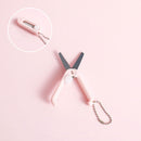1 Piece Mini Folding Scissors with Keychain, Compact Portable Retractable Shears for Travel Crafts Sewing and Scrapbooking, 1.85 x 0.71 in