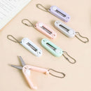 1 Piece Mini Folding Scissors with Keychain, Compact Portable Retractable Shears for Travel Crafts Sewing and Scrapbooking, 1.85 x 0.71 in