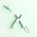 1 Piece Mini Folding Scissors with Keychain, Compact Portable Retractable Shears for Travel Crafts Sewing and Scrapbooking, 1.85 x 0.71 in