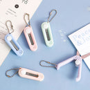 1 Piece Mini Folding Scissors with Keychain, Compact Portable Retractable Shears for Travel Crafts Sewing and Scrapbooking, 1.85 x 0.71 in