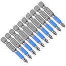 10 Pcs Magnetic Phillips Screwdriver Bits Set 2 Inch Long Anti Slip Phillips Bits
