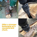 3PCS  Removable Firewood Log Splitter Drill Bit, Heavy Duty Drill Screw Cone Driver for Hand Drill Stick-hex+Square+Round
