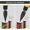 3PCS  Removable Firewood Log Splitter Drill Bit, Heavy Duty Drill Screw Cone Driver for Hand Drill Stick-hex+Square+Round