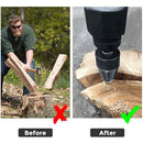 3PCS  Removable Firewood Log Splitter Drill Bit, Heavy Duty Drill Screw Cone Driver for Hand Drill Stick-hex+Square+Round