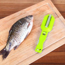 Fish Scaler with Knife,Fish Scaler Remover,Fish Scales Scraper with Lid Cover,2 in 1 Fish Cleaner Skin Scraper Brush Remover
