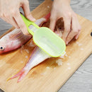 Fish Scaler with Knife,Fish Scaler Remover,Fish Scales Scraper with Lid Cover,2 in 1 Fish Cleaner Skin Scraper Brush Remover