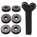 Rotating Head Knurling Tool Pitch Diagonal Coarse Linear Dual Wheels 0.5mm 1mm 2mm with 1.5mm Pitch Pack of 7
