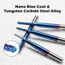 10Pcs Shank End Mill CNC Router Bit Set 0.8-3.175mm Carbide End Milling Cutter Engraving Bits Rotary Burrs for PCB Circ