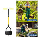 Manual Edger Lawn Tool, Border Edger with V-Shaped Saw Tooth Blade & Rubber T-Grip, 41.73" Garden Tools for Sidewalk Grass Yard