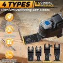 10Pcs Titanium Bimetal Oscillating Saw Blade Set Efficient Oscillating Multi Tool Blade for Cutting Metal Copper Pipe Nail